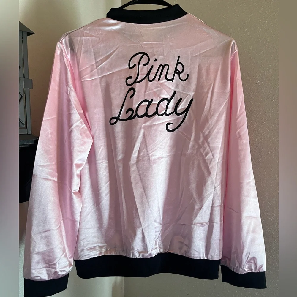 Adult Halloween Pink Ladies Party Jacket Costume - Picture 2 of 4